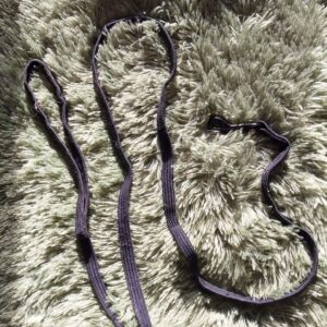 Laisse noir en tissu pour petit chien