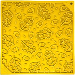 Tapis à lécher pour l'enrichissement de la viande au design automnal